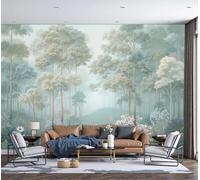 DACRWEKZ Forest in The Mist Painting Wall Dream Forest Stream Art Mural Large Wall Murals Hd Printing Water Proof for Living Room Bedroom - 300x210cm