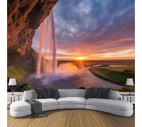 DACRWEKZ Iceland Sunset Wall Murals Natural Beauty Art 3D Wall Mural Large Murals Photo Wallpaper Hd Printing Wallpaper Mural for Living Room Bedroom Bathroom - 150 x 105 cm