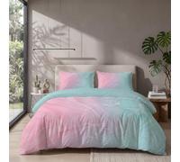 DACRWEKZ King Size Duvet Cover Sets 230x220cm, 3-Piece Brushed Microfiber Bedding Set with Pillowcases - Dreamy Fluid Pastel Waves Print, Breathable, Fade Resistant, zipper Closure