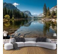 DACRWEKZ Lakes and Streams Wall Murals Natural Beauty Art 3D Wall Mural Large Murals Photo Wallpaper Hd Printing Wallpaper Mural for Living Room Bedroom Bathroom - 300 x 210 cm