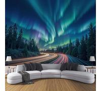 DACRWEKZ Light Green Amazing Aurora 3D Silk Wall Mural Photo Wallpaper, Premium Art Print Decor for Living Room Kids' Bedroom & Home Interiors 400x280cm