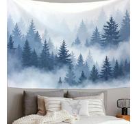 DACRWEKZ Minimalism The Pine Trees Were Shrouded In A Thin Mist. Tapestry Poster Home Decorations 200 x 150cm for Teen Girls Room Bedroom College Dorm Wall Art Decor Gifts Blue-Gray