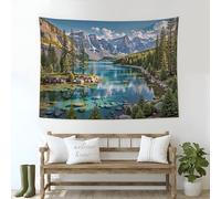 DACRWEKZ Panoramic view of the mountain range Tapestry Magnificent natural scenery Wall Hanging Tapestry for Living Room Bedroom Dorm Party Outdoor Decor Bedroom Home Background Photography 70x100cm