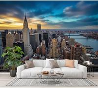 DACRWEKZ Photo Wallpaper Cityscape 450x315cm Silk Wall Mural