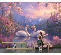 DACRWEKZ Silk Dreamy and Healing Style Panoramic Wallpaper 450x315cm