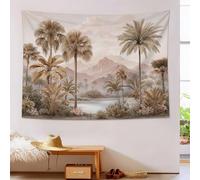 DACRWEKZ Tapestry Wall Hanging Dreamy Watercolor Exotic Jungle Wall Hangin Light brown Tapestries for Bedroom Room Decor Twin Bedspread Meditation Yoga Mat Rug Walls Hanging Decoration - 150x200cm