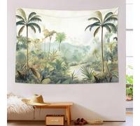 DACRWEKZ Tapestry Wall Hanging Tropical Retro Plant flowers Wall Hangin blue Tapestries for Bedroom Room Decor Twin Bedspread Meditation Yoga Mat Rug Walls Hanging Decoration - 100x150cm