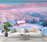 DACRWEKZ Wall Mural Wallpaper Healing Winter Snow Scene 400x280cm