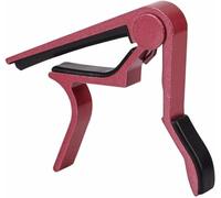 DACUN Safety Certification Guitar Tuner Aluminium Alloy Quick Change Clamp Key Clip, Acoustic Classic Electric Guitar Capo,red
