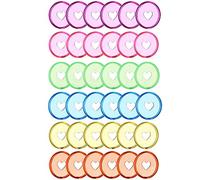 Dacvgog 60 Pcs 24mm Plastic Book Binding Discs, Discbound Expansion Discs, Heart Binder Rings Mushroom for DIY Notebooks