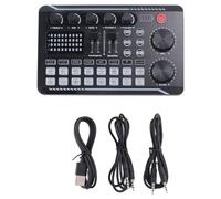 Dacvgog F998 Sound Card Microphone Audio Interface Audio Mixer Sound Board Amplifier for PC Telephone Mixing Console