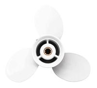 Dacvgog Schiffs Motor Exterior Propeller 3 Blades Rotary Blade 683-45941-00-9 1/4 X 12 for 9.9-15 8 Wedge Teeth Diameter 235 mm White 3
