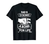 dad & 2 sons a bond for life son father daddy T-Shirt