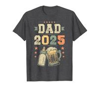 Dad 2025, First Time Father, New Daddy, Paternity T-Shirt, Men, Dark Heather Grey, XX-Large