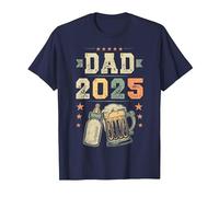 Dad 2025, First Time Father, New Daddy, Paternity T-Shirt, Men, Navy Blue, 5X-Large