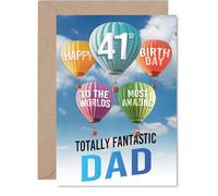 Dad 41st Birthday Card, Most Amazing Hot Air Balloon