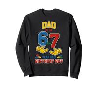 Dad 67 Meme Birthday 7 Years Old Building Blocks Bricks Sweatshirt