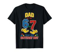 Dad 67 Meme Birthday 7 Years Old Building Blocks Bricks T-Shirt