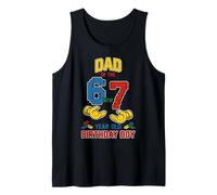 Dad 67 Meme Birthday 7 Years Old Building Blocks Bricks Tank Top