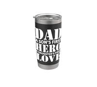 Dad A Son’s Hero Daughter’s First Love Father Design Stainless Steel Insulated Tumbler