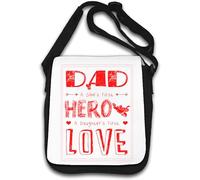 Dad A Son's First Hero A Daughter's First Love Shoulder Bag White