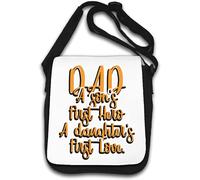Dad A Sons First Hero A Daughters First Love Shoulder Bag White