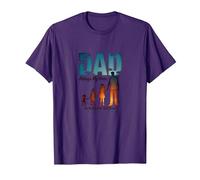 Dad Always My Hero - Daughter Gift - Father's Day Present T-Shirt, Men, Purple, S
