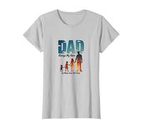 Dad Always My Hero - Daughter Gift - Father's Day Present T-Shirt, Women, Silver, S
