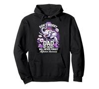Dad Alzheimers Awareness Elephant Never Forget Purple Ribbon Pullover Hoodie