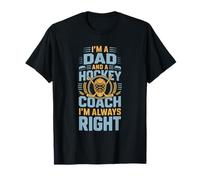 Dad and Hockey Coach, Father Ice Hockey Coach T-Shirt