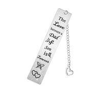Dad and Son Bookmark Gifts The Love Between A Dad and Son is Forever Present Bookmark for Dad Son Birthday Christmas Gift Love Presents for Read Lovers (Dad & Son)