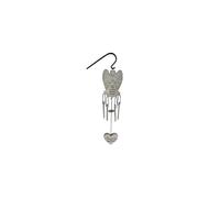 Dad Angel Memorial Wind Chime + Hanging Crook, Graveside Remembrance Tribute Plaque