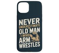 Dad Arm Wrestling Old Man Strength Athlete Case for iPhone 15 Plus
