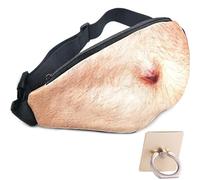 Dad Bag Fanny Pack Gifts-3D Men Beer Belly Waist Packs, White Elephant Gifts Exchange Waterproof Fanny Pack Unisex Funny Gag Gifts for Father's Day, Christmas