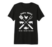 Dad Barbecue Grill The Man Meat Legend Funny Grilling BBQ Premium T-Shirt