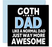 Dad Birthday Card - Awesome Goth Dad - Happy Birthday Card from Son Daughter, 145mm Goth Parent Bday Greeting Cards