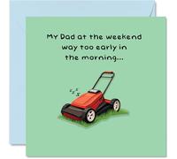Dad Fathers Day Card - Early Riser - Happy Birthday Card for Father from Son Daughter, 145mm x 145mm Birthday Bday Greeting Cards