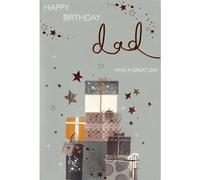 Dad Birthday Card - Special Finishes - Have a Great Day - Contemporary Design - Illustrated Insert Leaf - Made in the UK - Eco-Friendly