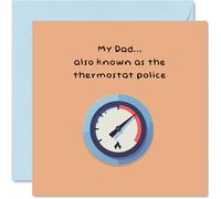 Dad Birthday Card, Thermostat Police