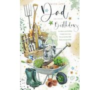 "Dad Birthday Card - With Love Father Birthday Greeting Card - Heartfelt Garden Theme Card for Dad - Special Birthday Card for Father from Son or Daughter"