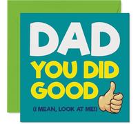Dad Birthday Card - You Did Good - Happy Birthday Card for Dad from Son Daughter, 145mm You Did Good Bday Greeting Cards