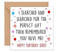 Dad Birthday Cards - Funny - Dad Birthday Card - Birthday Card Dad - Happy Birthday Dad - from Son Daughter - 50th 60th 70th 75th Step -14cm / 5.5"