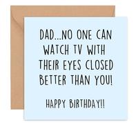 Dad Birthday Cards - Funny - Dad Birthday Card - Birthday Card Dad - Happy Birthday Dad - from Son Daughter - 50th 60th 70th 75th Step -14cm
