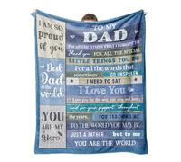 Dad Birthday Gifts, Birthday Gifts for Dad, Flannel Blanket Dads Gift from Daughter Son, Personalized Daddy Presents for Christmas Fathers Day, Blanket for Dads, Daddy, Father to be, 60*50in