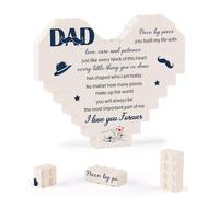 Dad Birthday Gifts, Building Blocks Plaque Dad Gift for Daddy from Daughter