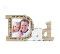 Dad Birthday Gifts Dad Picture Frames Decorations Wood Fathers Photo Frame Gifts for Daddy from Daughter Son Father's Day Gift Daddy Present for Christmas Thanksgiving Birthday Y7XKBJ-Dad