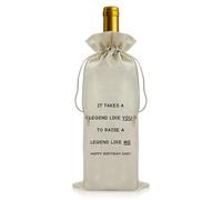 Dad Birthday Gifts from Daughter Son Drawstring Wine Bottle Bag Birthday Party Decorations for Men Christmas Fathers Day Thanksgiving Presents for Daddy Father Stepfather Reusable Wine Bottle Covers