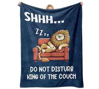 Dad Birthday Gifts, Gifts for Dad Men Boy, Father's Day Best Present for Daddy Men from Daugher Son, Daddy Grandpa Grandfather Present for Thanksgiving, Christmas, Soft Cartoon Lion Blanket 50" 60