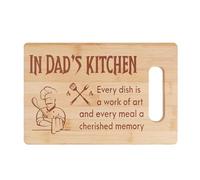 Dad Birthday Gifts - Personalized Bamboo Chopping Board for Dad, Best Cooking Gifts for Men, Retirement, Father's Day, Christmas Gifts from Daughter & Son