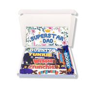 Dad Birthday Luxury Chocolate Gift Box - Father’s Day Premium Chocolate Hamper, Assorted British Chocolate Bars Selection, Sweets Gift Set for Him, Ready to Gift with Card
